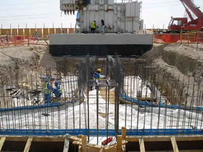 220 kV cable trench base concreted