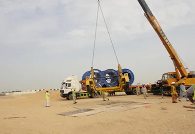 CABLE LAYING FOR SPAN NO 9 FINISHED