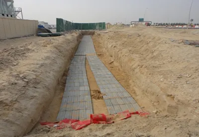 CONCRETE CABLE TILES FIXING FOR SPAN NO 8 & 7