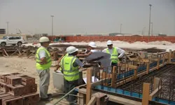 July 12, 2012 - Abu Dhabi Municipality inspection prior to transformer foundation concreting — TRANSCO(2011) Contract No. N-11777(COMPLETED)