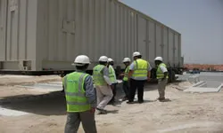 August 16, 2012 - Positioning of 132/11 kV 40MVA Power Transformer coming from Yas Island Site. — TRANSCO(2011) Contract No. N-11777(COMPLETED)