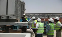 August 16, 2012 - Positioning of 132/11 kV 40MVA Power Transformer coming from Yas Island Site. — TRANSCO(2011) Contract No. N-11777(COMPLETED)