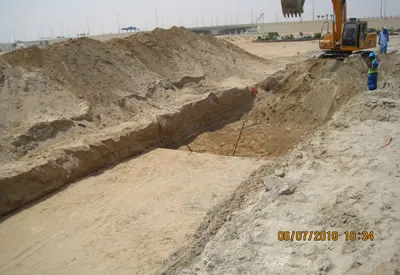 August 2010 - excavator rate 40 meter per day sp4 / the area for sp7 — SUDKABEL – Project- N-6526 – Yas Island