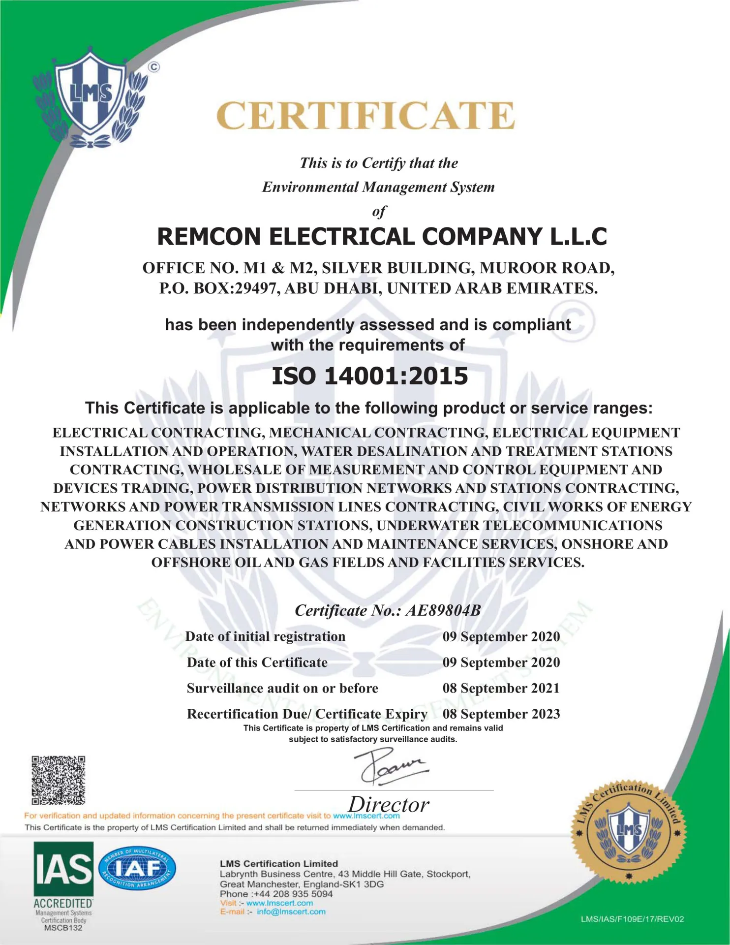 ISO Certification