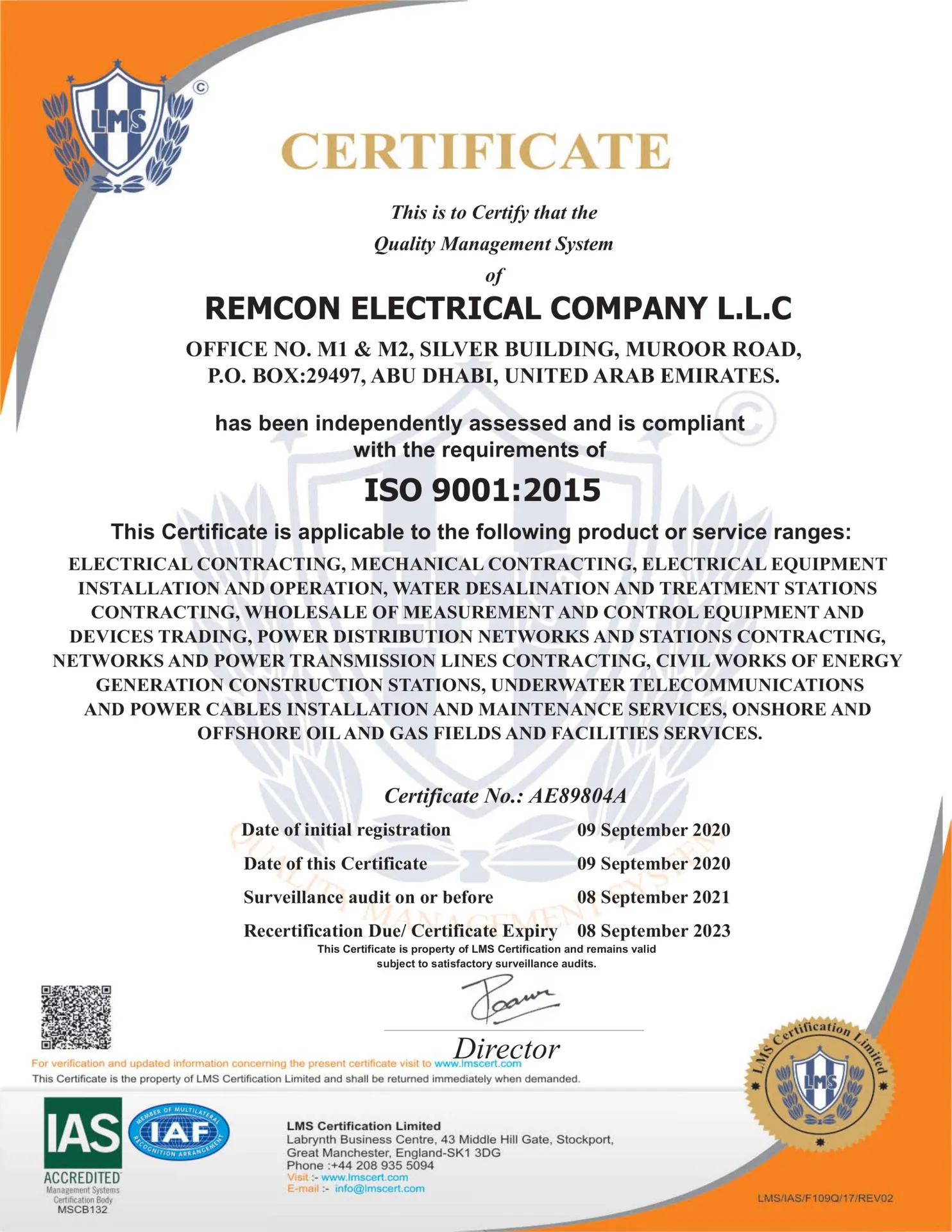 ISO Certification
