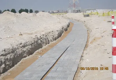 fixed 132 kV concrete cable tiles for Span 10