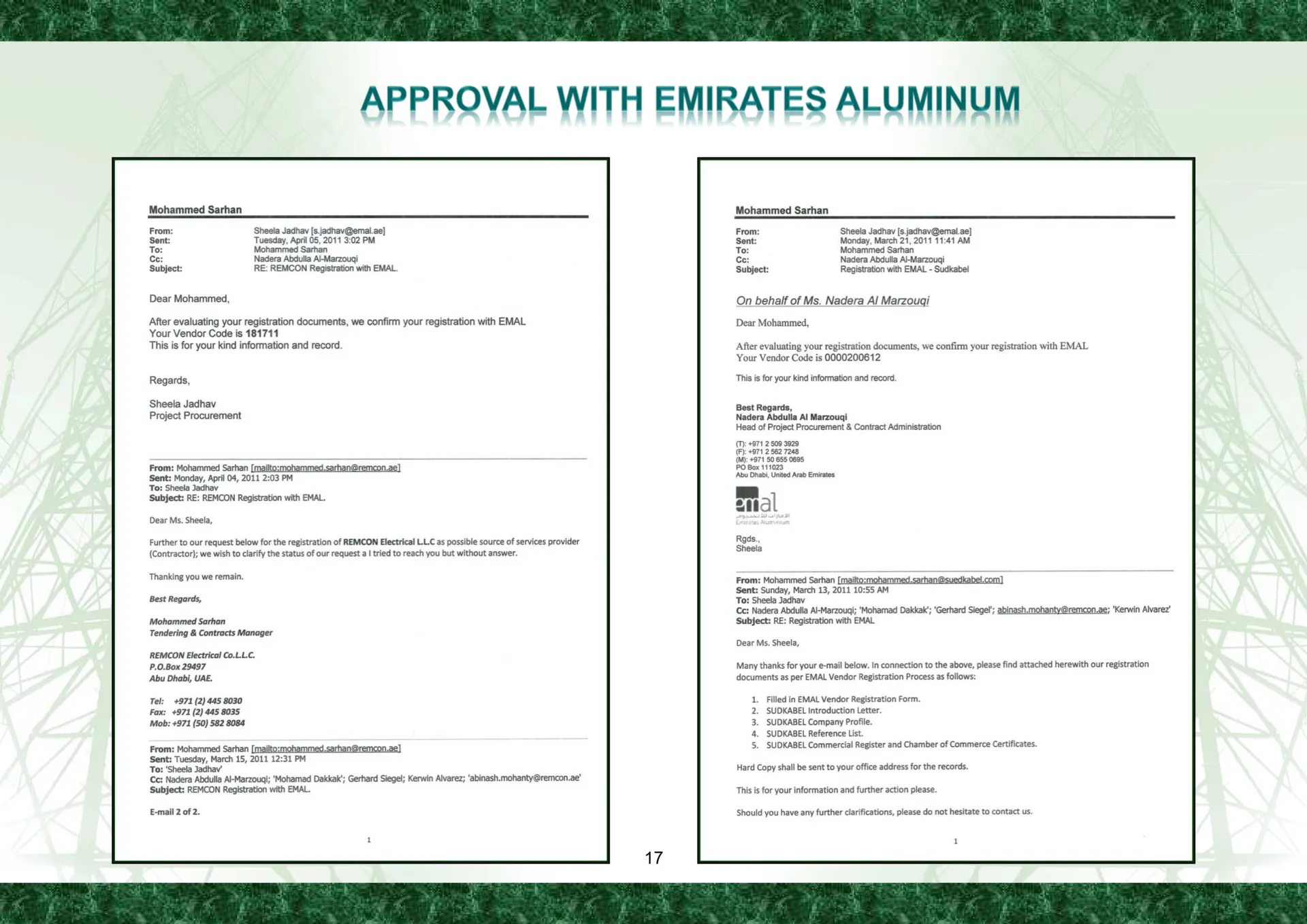 Approval from Utilities