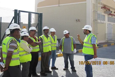 toolbox talk prior to shutdown.